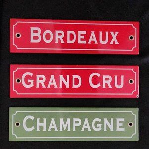 Heavy Metal Wine Signs for the Wine Rack